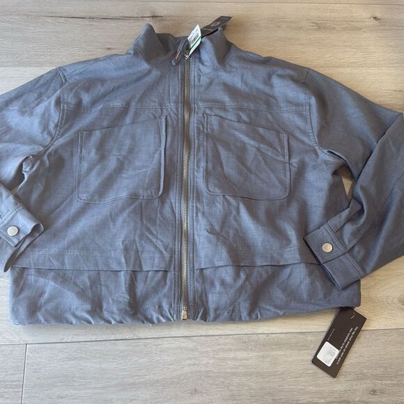 Democracy Women's Long Sleeve Bomber Jacket L nwt - Picture 4 of 5